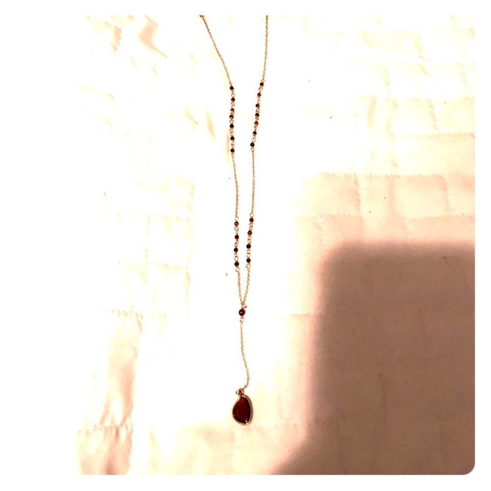 Designer 925 and garnet necklace